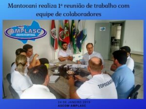 Read more about the article Mantovani realiza 1ª reunião de trabalho com equipe de colaboradores da AMPLASC