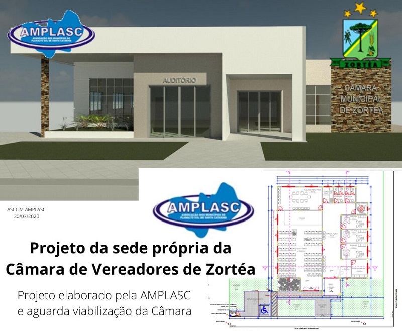 Read more about the article Projeto da sede própria da Câmara de Zortéa é produzido pela AMPLASC