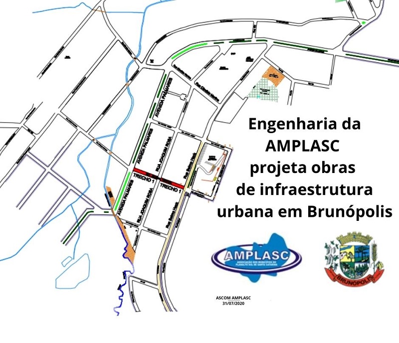 Read more about the article Engenharia da AMPLASC projeta obras de infraestrutura urbana em Brunópolis