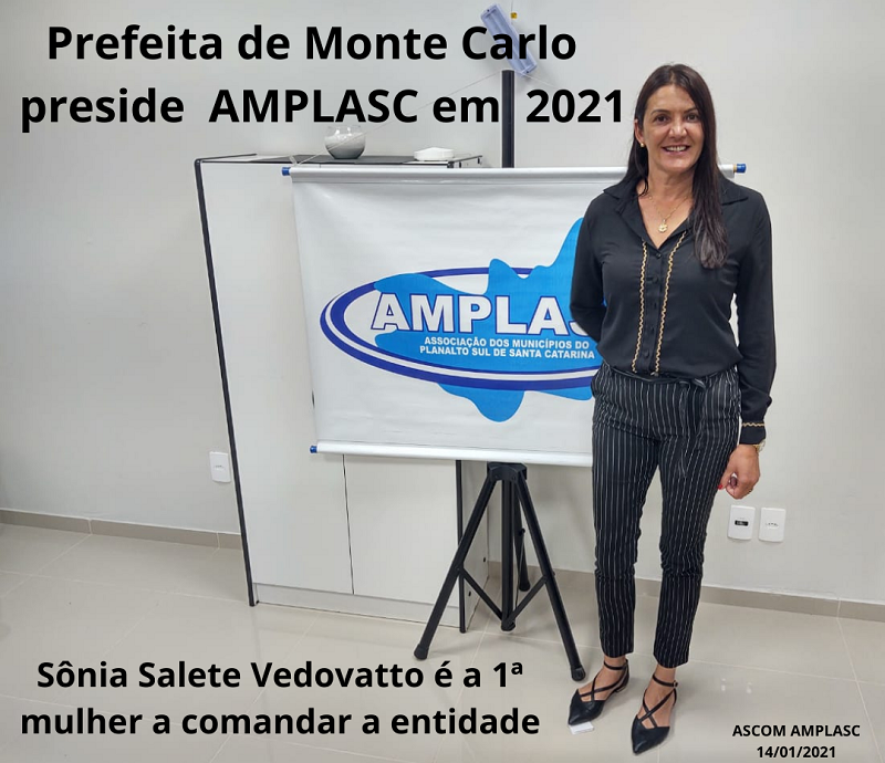 Read more about the article Prefeita de Monte Carlo é eleita presidente da AMPLASC 2021