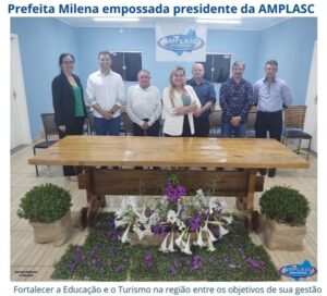 Read more about the article Prefeita Milena é empossada presidente da AMPLASC