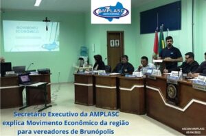 Read more about the article Secretário Executivo da AMPLASC explica Movimento Econômico da região para vereadores de Brunópolis