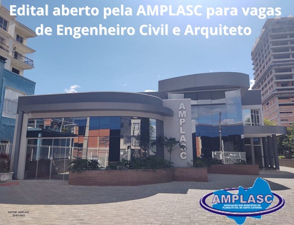 You are currently viewing AMPLASC seleciona Engenheiro Civil e Arquiteto