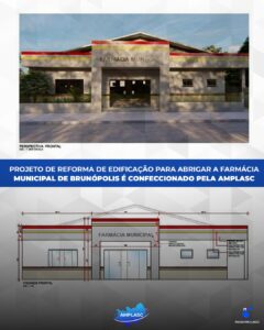 Read more about the article Projeto de reforma de edificação para abrigar a farmácia municipal de Brunópolis é confeccionado pela AMPLASC