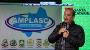 Read more about the article Dia histórico: AMPLASC recebe Governador de SC em sua sede