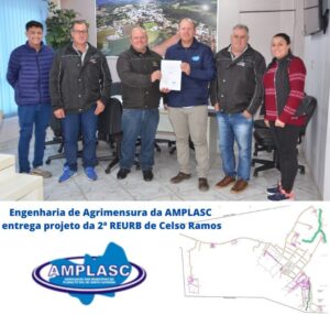 Read more about the article Engenharia de Agrimensura da AMPLASC entrega projeto da 2ª REURB de Celso Ramos