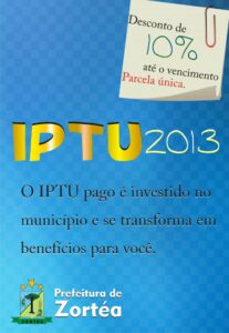 Read more about the article Comunicado IPTU 2013