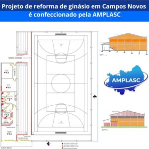 Read more about the article Projeto de reforma de ginásio em Campos Novos é confeccionado pela AMPLASC